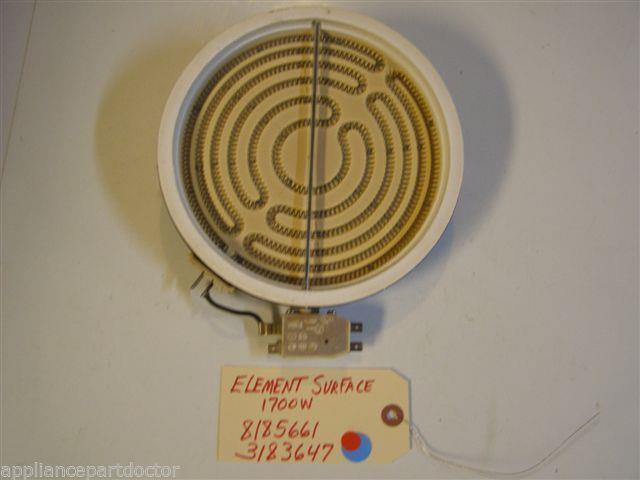 ROPER STOVE 8185661 3183647 Element, Surface 1700W used ROPER STOVE 8185661 3183647 Element, Surface 1700W used